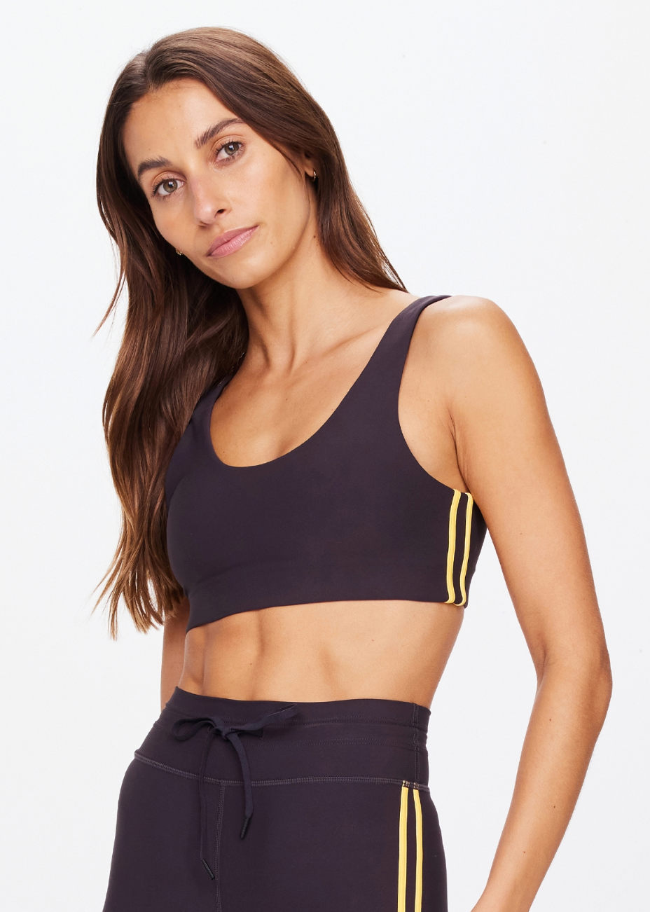 The Upside Beaufort Harley Scoop Bra in Black/Licorice