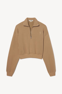 Cropped Half Zip Sweatshirt