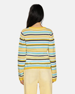 Shannon Stripe Sweater Mustard Navy Multi