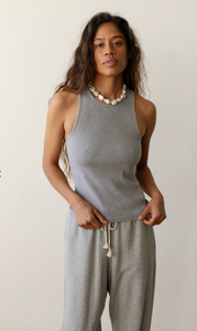 The Rib Tank Heather Grey