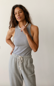 The Rib Tank Heather Grey