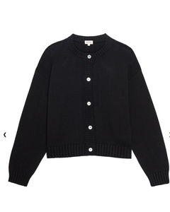 The Cotton Knit Cardigan Jet