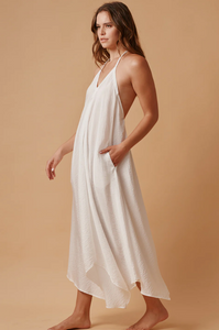 Bondi Beach Halter V-Neck White