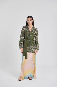 Military Green Bandana Cardigan