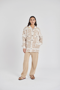 Cream Bandana Overshirt