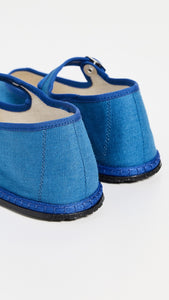 Classic Linen Mary Jane Blue